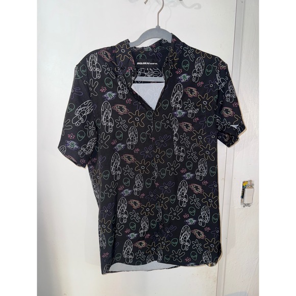 Molokai Surf Co Other - Molokai Surf Co UFO Alien Psychedelic Button Up Shirt Men's Small Festival
